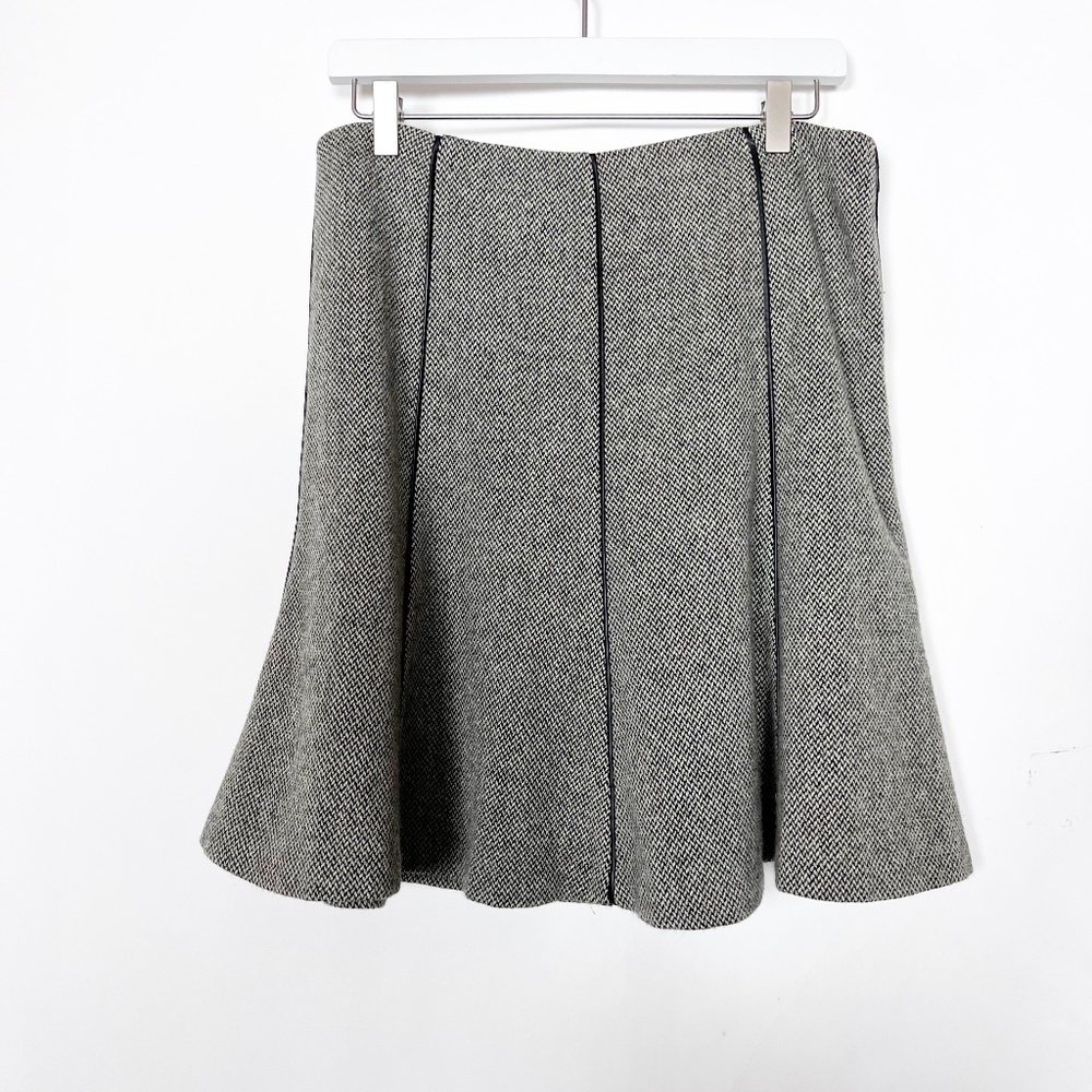 Lauren Ralph Lauren Green Label Size 6 Skirt Black White Wool Blend Lined